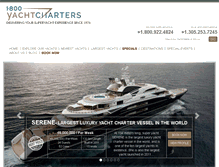 Tablet Screenshot of 1800yachtcharters.com